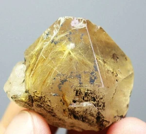 Natural Original Golden Hair Rutilated Quartz Crystal Cluster Mineral Specimen - Picture 1 of 22