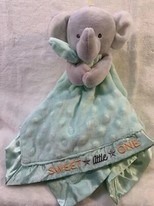 Carter's Child of Mine Sweet Little One Green Elephant Lovey Security Blanket - Picture 1 of 12