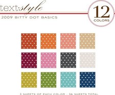 HTF! Papertrey Ink 2009 BITTY DOT Paper Pad 8X8 Patterned Cardstock Polka Dots