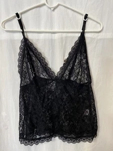 No Boundaries Black Lace Camisole Size M (7-9) NWOT - Picture 1 of 3
