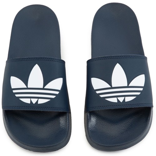 Sandali slip on casual Adidas ADILETTE LITE da uomo blu navy *NUOVI* taglia 9 [FU8299]