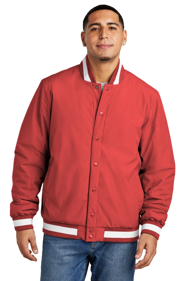 Sport-Tek JST58 Mens Long Sleeves Insulated Varsity Jacket - Image 1 of 1