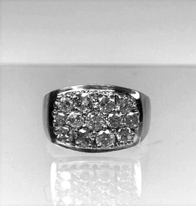 0.60Ct White Round CZ Men's Engagement Wedding Ring 925 Sterling Silver - Picture 1 of 3