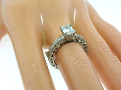 TACORI PLATINUM HT2273 MOUNTING 1.00 CTW DIAMONDS + BOX-SIZE 6.5 US-RETAIL $7230 - Image 1 of 4