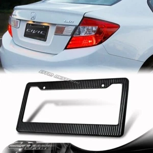 1PCS Carbon Fiber Look Painted JDM Style ABS License Plate Frame For Chevy - Bild 1 von 4