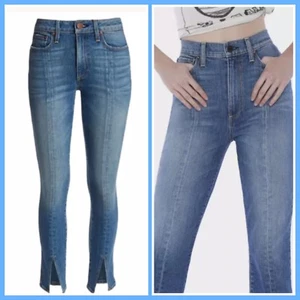 alice + olivia Good High Rise Ankle Skinny Front Slit Jean (Size 24) - Picture 1 of 3