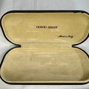 Vintage Giorgio Armani Made in Italy Glasses Case Brown - Picture 1 of 5