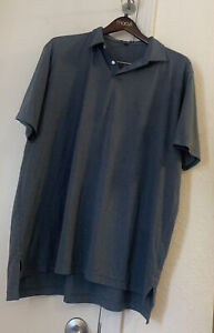 New Peter Millar Blue Grey Summer Comfort Golf Polo Shirt XXL 2XL