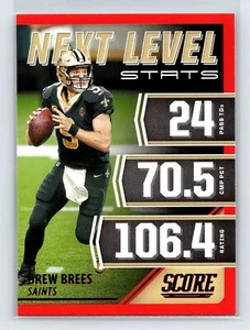 2021 Score Drew Brees #NL7 Football New Orleans Saints - Picture 1 of 2