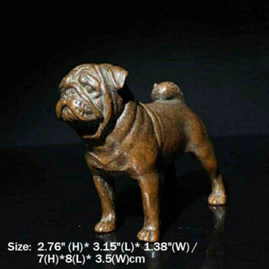 Collect Chinese Feng Shui Bronze honest friend Zodiac Dog Statue Figurine 2.76"H - Picture 1 of 8