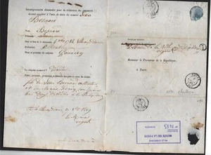 + SELTENE DOC über Cholera-Epidemie von 1849 / gehörend Museum von Blois / XA886 - Bild 1 von 4