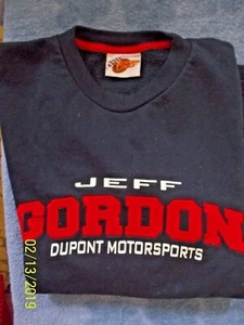 VINTAGE Winners Circle Jeff Gordon NASCAR DuPont marineblaues Sweatshirt mit Rundhalsausschnitt   - Bild 1 von 5