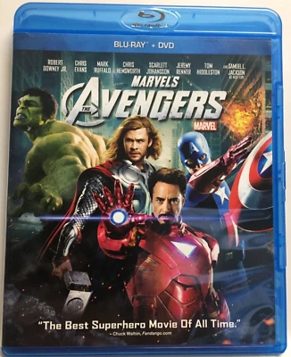 MARVEL's The Avengers (Blu-ray/DVD,2012,2-Disc) Robert Downey Jr.,Not a Scratch! - Image 1 of 4