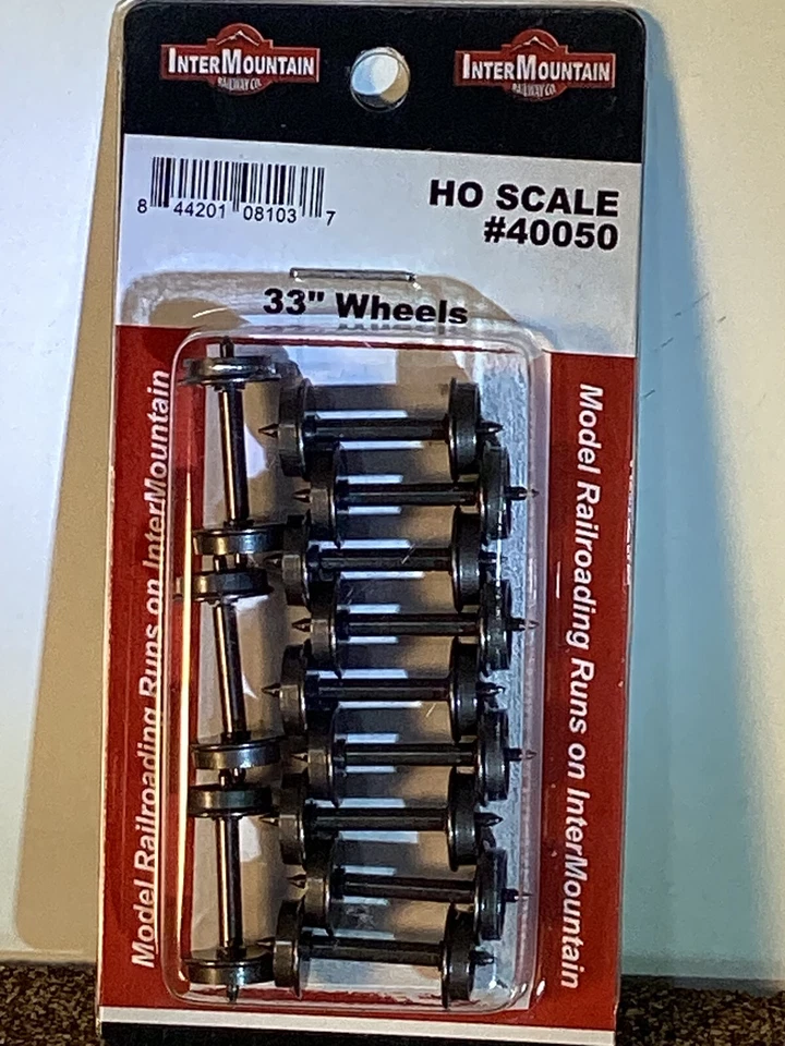 INTERMOUNTAIN HO-SCALE #40050 33" WHEEL SETS,  12 PAIR, .110" wheel width - Image 1 of 1