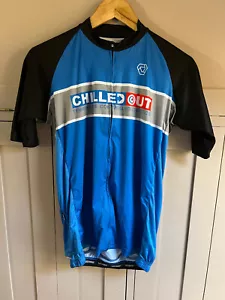 Verge Strike Fitted 2 Chilled Out men's cycle jersey | Blue/Black/Grey | 2XL | - Picture 1 of 6