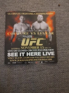 Brock Lesnar vs Randy Couture UFC 2010 UFC 91 postcard size advertiement - Picture 1 of 2