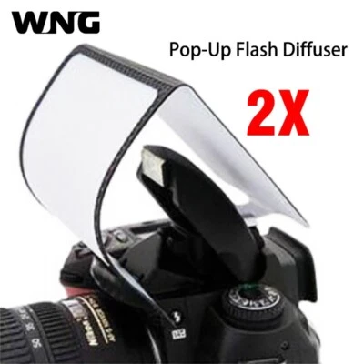2 Units Universal Pop up Flash Diffuser Soft Screen For DSLR Canon Nikon Pentax - Image 1 of 4