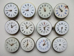 Movimientos de reloj de bolsillo con esferas esmaltadas - ø 23,5 a 25,5 mm - para piezas - Imagen 1 de 4