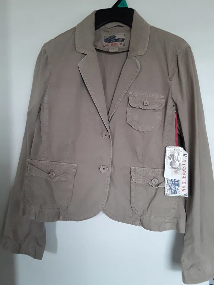 Nuevo con etiquetas Polo Por Ralph Lauren Mujer XL De Colección Vintage Blazer Tostado Beige Deporte  Foto 1 de 3
