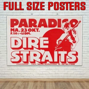 Póster de la gira de conciertos en vivo Dire Straits Paradiso Club - Imagen 1 de 2
