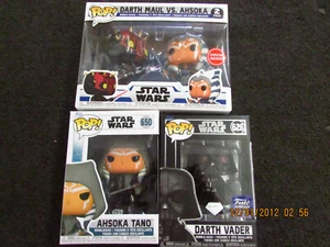 Star wars combo Darth vader, darth maul, and Ahsoka pop figures 650, 626 - Picture 1 of 7