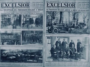 1918 PERSONNALITE HOMME PRESIDENT WILSON BREST 2 JOURNAUX ANCIENS - Imagen 1 de 1