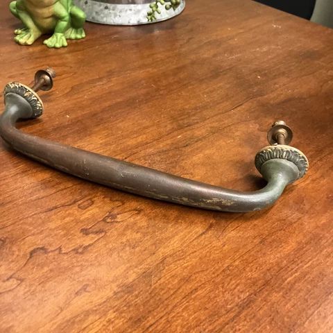Vintage Large Heavy Duty Solid Brass Exterior Door Handle-11.25” Cover