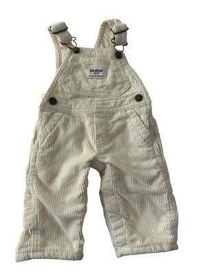 OSH KOSH B'GOSH 3 Meses Marfil Cordory Babero Mono Niños Niñas Chaleco #3218 Foto 1 de 4