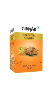 2 bolsas de té Girnar Green Tea Ginger 36 cada VENDEDOR DE EE. UU. Caducidad: 06/2026 - Imagen 1 de 2