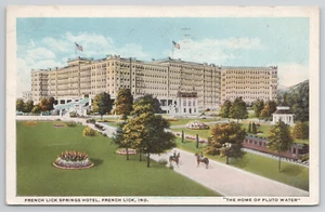 Cartolina Francese Lecca Indiana Springs Hotel 1920 Antica - Foto 1 di 2