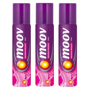 Moov Fast Pain Relief Spray 100% Ayurvedic Formula Body Pain Spray 80g Pack 3Pcs - Bild 1 von 4