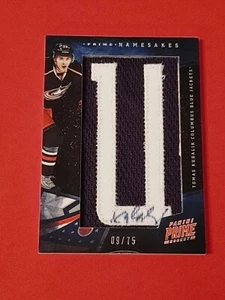2012 Panini Prime Namesakes Patch Auto #71 Tomas Kubalik #/75 - Imagen 1 de 2