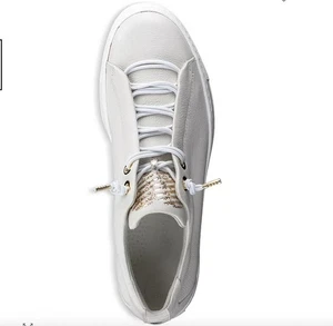 Sneakers donna Paul verde tortora pelle Faye taglia 6/8,5 slip on lacci elasticizzati - Foto 1 di 15