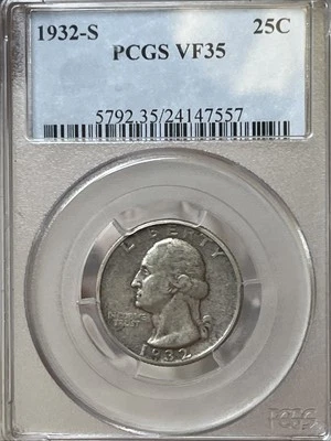 1932-S PCGS VF35 Washington Quarter - Image 1 of 4