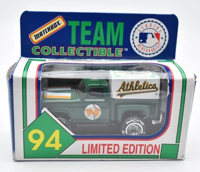 Matchbox Superfast Ford Flareside Pickup Athletics baseball verde 1994 - Immagine 1 di 2