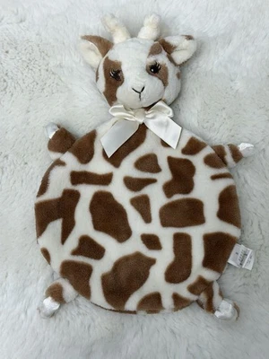 Cobertor de segurança Bearington bebê girafa pelúcia amoroso redondo atado cetim em excelente estado usado - Imagem 1 de 4
