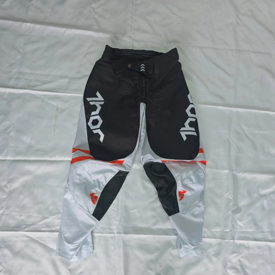 Thor Pulse Cube 灰色和橙色 MX 越野裤男孩尺寸 28 — 第 1/3 张图片