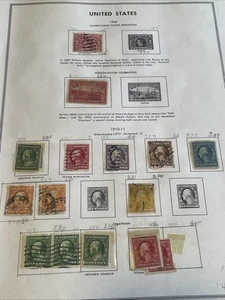 1909-1911 EE. UU. Página de álbum Alaska-Yukon, Hudson-Pares Fulton e Imperf - Imagen 1 de 6