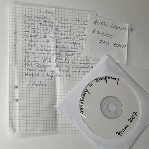 Sanctuary In Blasphemy Promo Demo CD 2007 W/ Signed Note Obscure Sludge Metal - Imagen 1 de 1