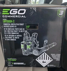 NEW Ego Commer Backpack Blower Kit 800 Cfm W TWO 6Ah Batt, 560W Chgr LPBX8004-2 - Picture 1 of 5
