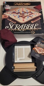 Scrabble Deluxe Turntable Edition Game Vintage 1989 Milton Bradley 100% Complete - Picture 1 of 7