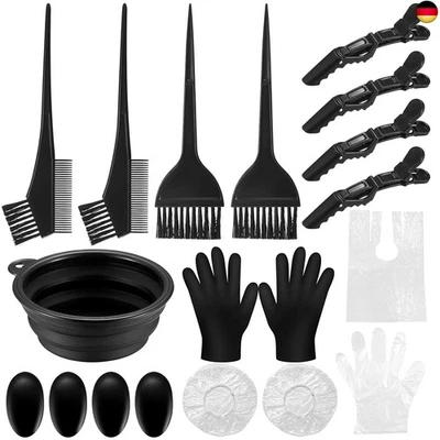 VARHHUXHA Haarfärbepinsel Set, 18 Stk Haare Färben Zubehör, Haar Färben Färbung Tool, mit