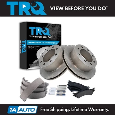 Kit de pastillas de freno trasero y rotor TRQ para Ford E-250 2005-2007 Foto 1 de 4