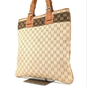 LOEWE Tote Bag Canvas Multicolor Anagram Pattern Unisex Used - Picture 1 of 15