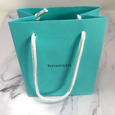 TIFFANY & Co. Packaging 5" x 6" x 3” Small Tiffany Blue Paper Gift Bag New