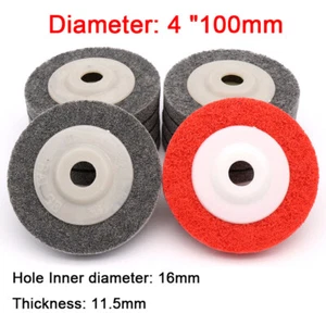 4'' 100mm Nylon Fiber Wheel Abrasive Polishing Buffing Discs Pad Angle Grinder - Picture 1 of 5