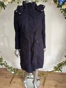JOULES Loxley Cosy Coat Waterproof Borg Lined Parka NAVY Size 8 10 12 & 18 NEW - Picture 1 of 24