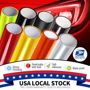 12"x24" Headlight Taillight Fog Light Tint Film Sticker Protector Accessories - Picture 1 of 23