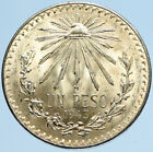 1943 MEKSYK Eagle Liberty Cap Duża Vintage STARA Srebrne peso Meksykańska moneta i97970
