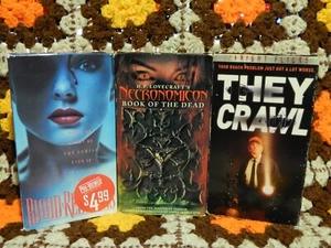 Blood Relations + Necronomicon: Book of the Dead + They Crawl (VHS x 3) Horror - Picture 1 of 4